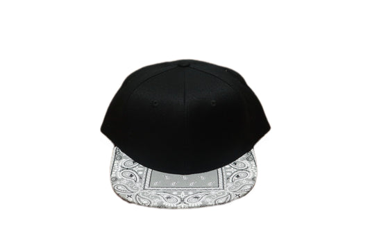LOWLOW STREETWEAR BLACK /GRAY BANDANA SNAPBACK