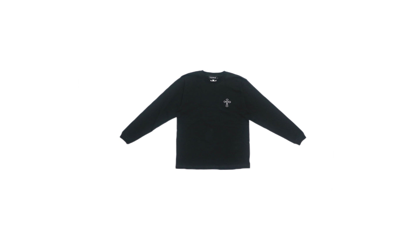 VOOWN Embroidery Cross Long Sleeve Tee