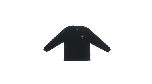 VOOWN Embroidery Cross Long Sleeve Tee