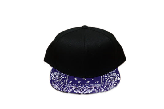 LOWLOW STREETWEAR BLACK / PURPLE BANDANA SNAPBACK