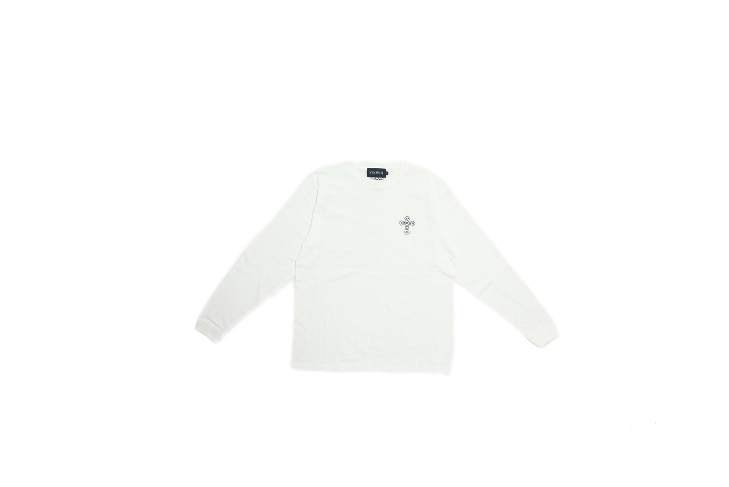 VOOWN Embroidery Cross Long Sleeve Tee