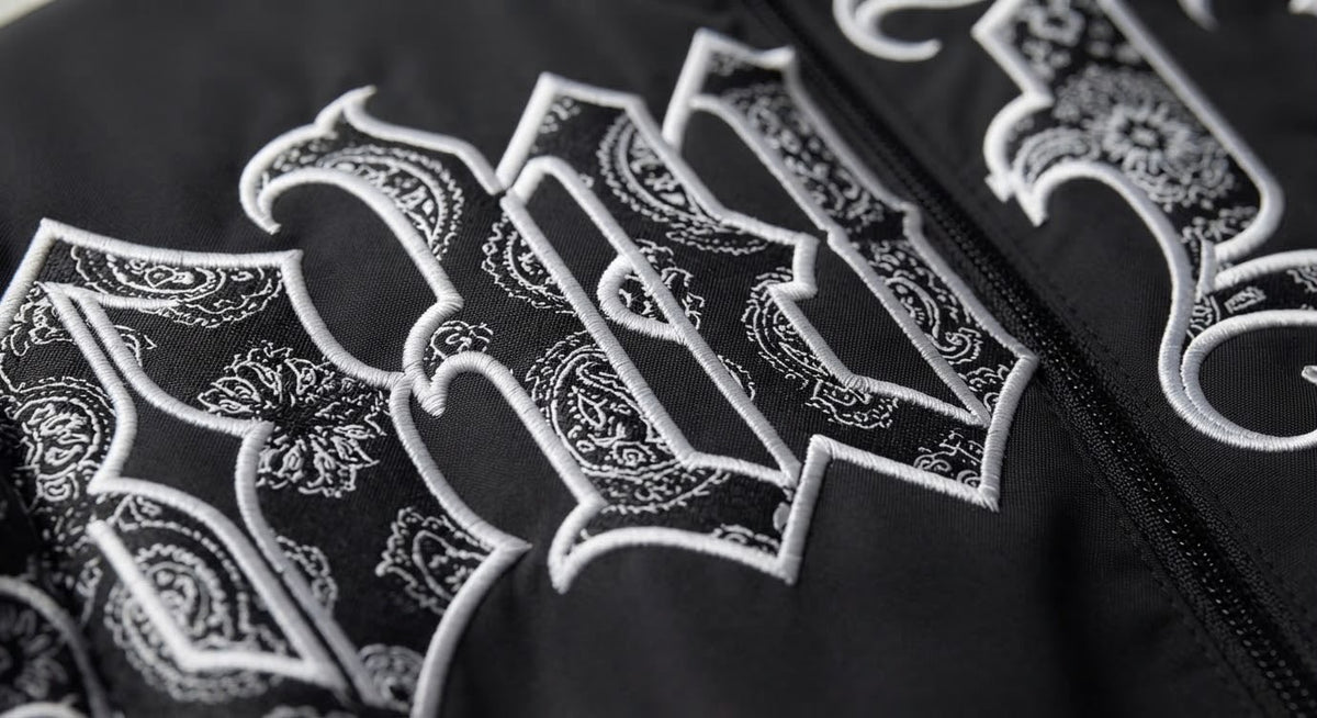 LOWLOW STREETWEAR Old English Track Pants Blackout