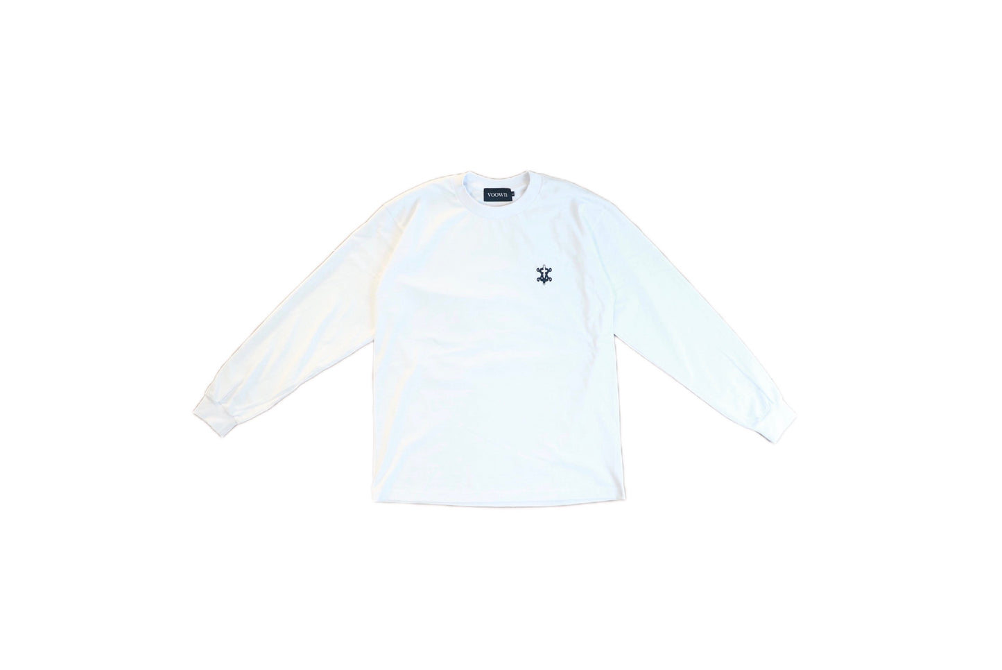 VOOWN Embroidery Vross Heavy Long Sleeve Tee WH