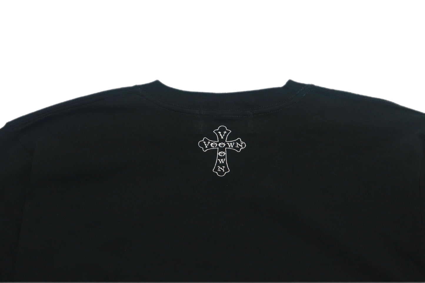 VOOWN Embroidery Cross Long Sleeve Tee