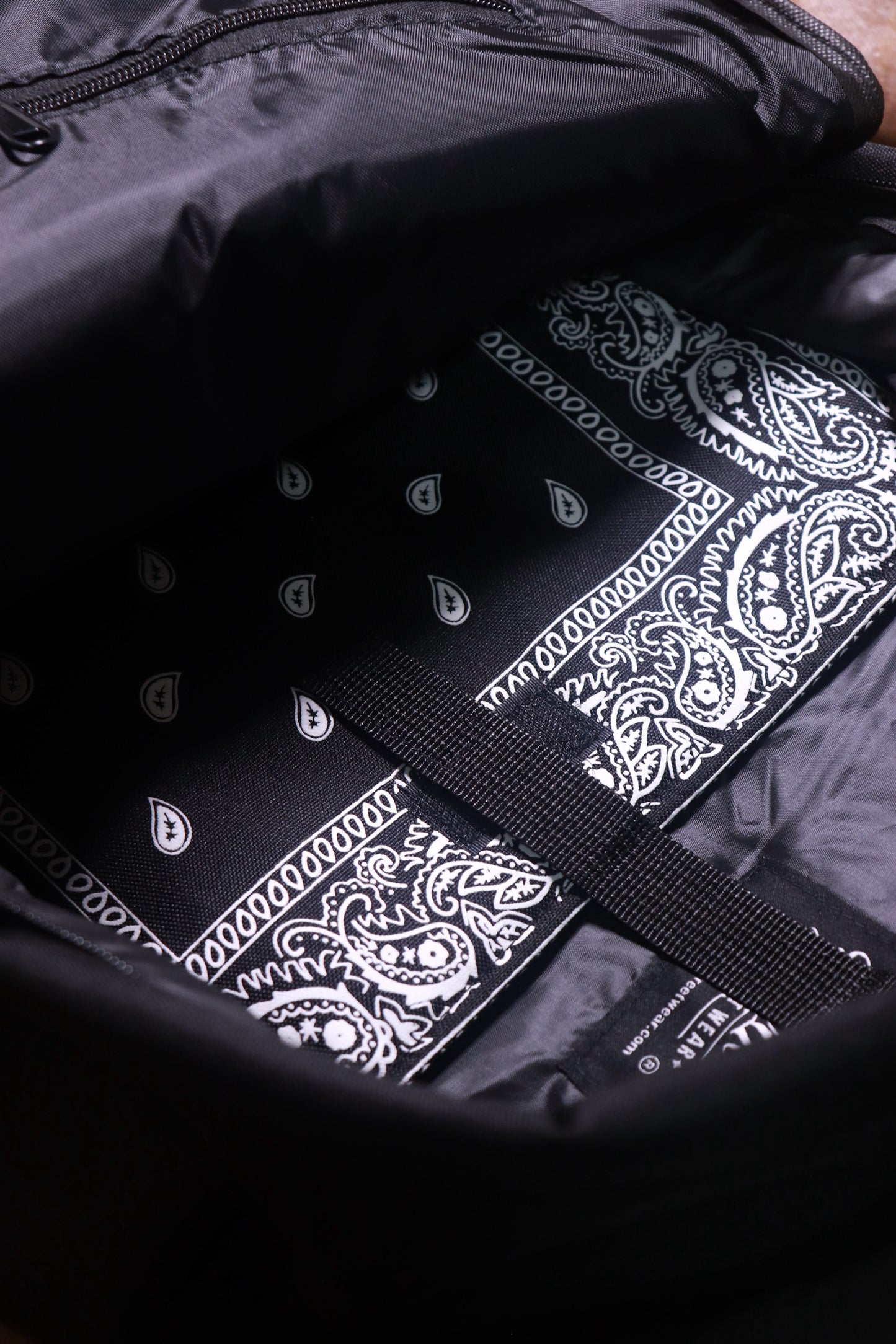 LOWLOW STREETWEAR BLACK BANDANA BACKPACK