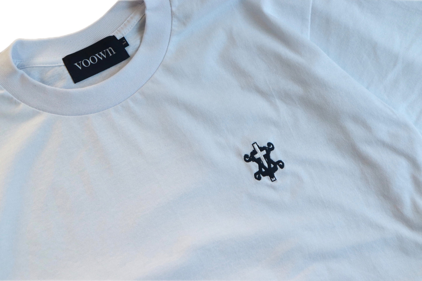 VOOWN Embroidery Vross Heavy Long Sleeve Tee WH