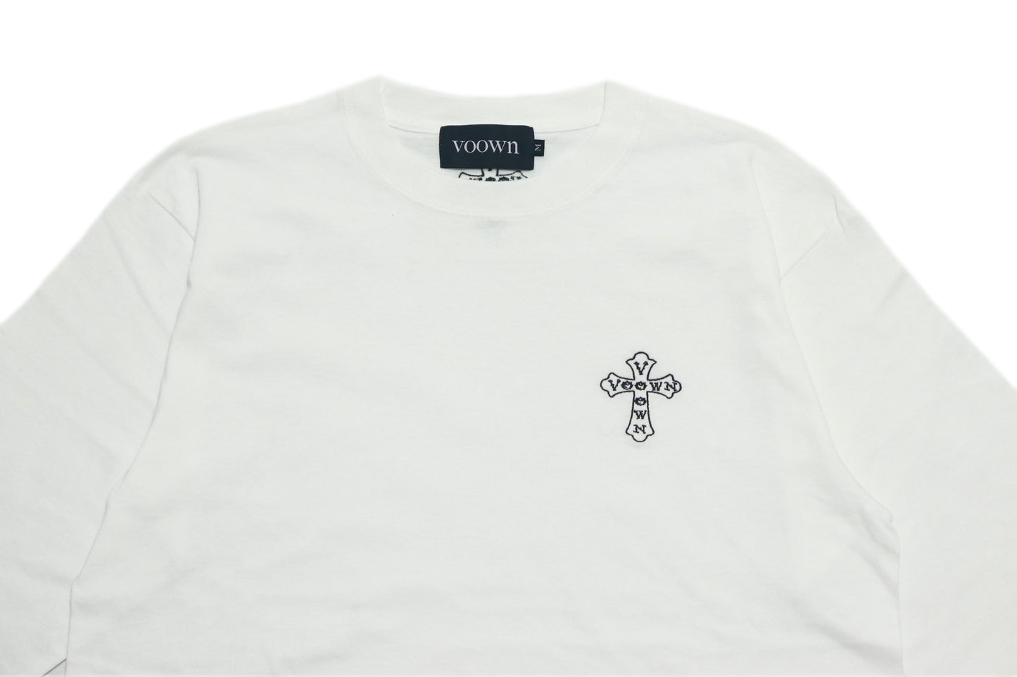 VOOWN Embroidery Cross Long Sleeve Tee