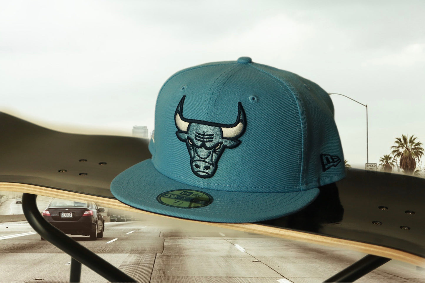 NEW ERA59FIFTY Chicago Bulls sky blue cap 7 1/2