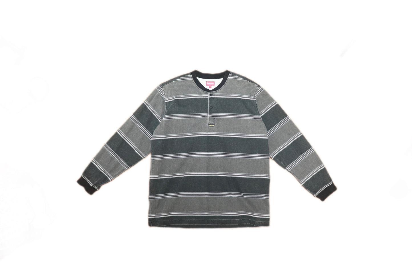 VINTAGE Supreme Printed Strip Twill Henley
