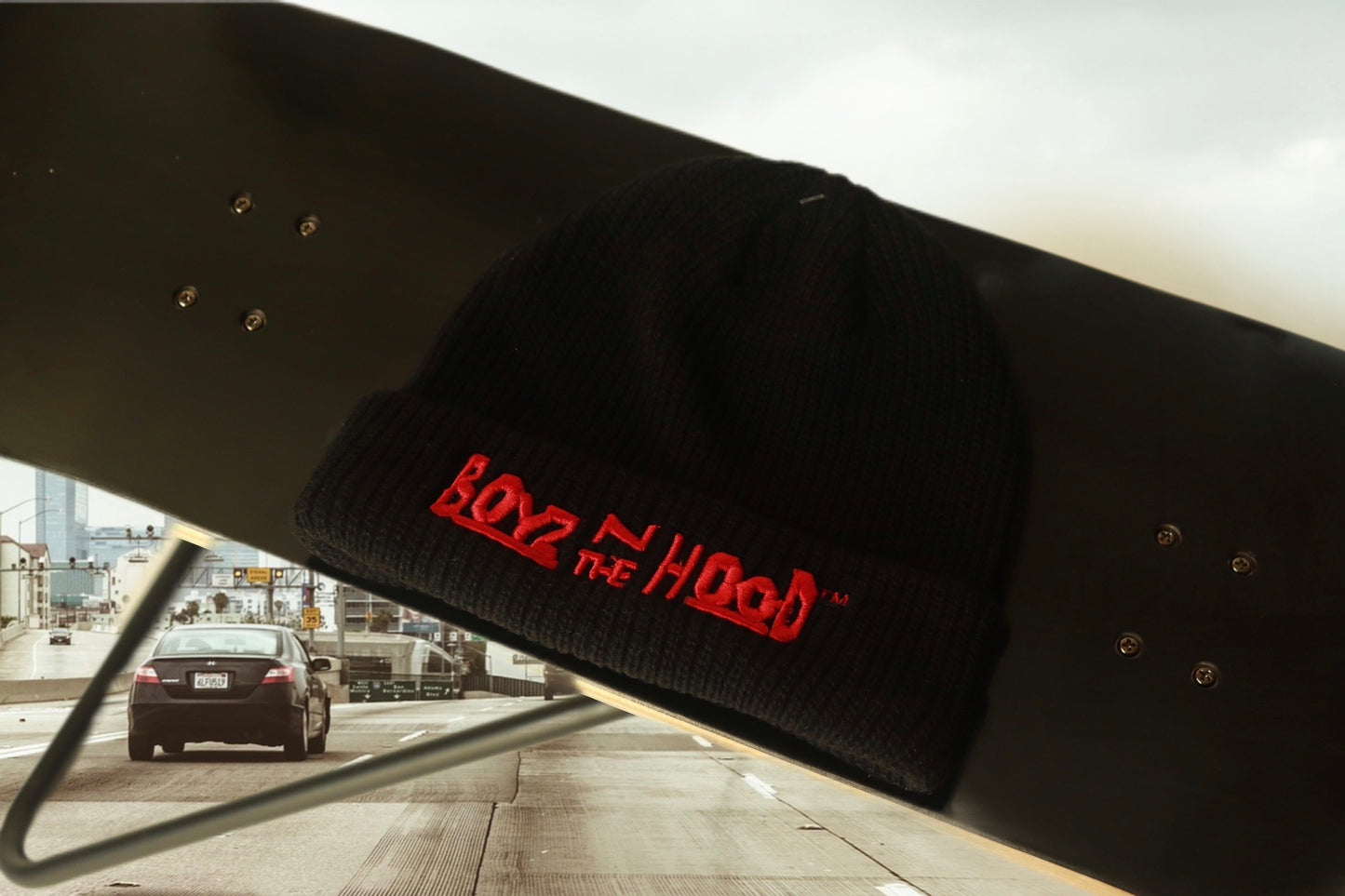 BOYZ N THE HOOD BEANIE BK
