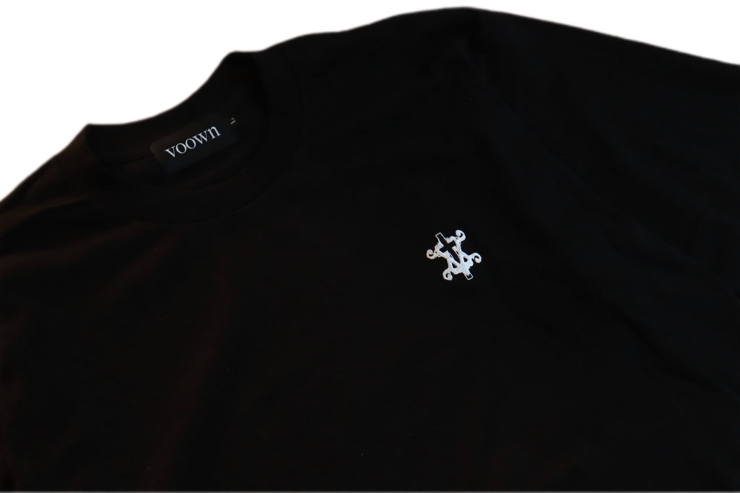 VOOWN Embroidery Vross Heavy Long Sleeve Tee BK