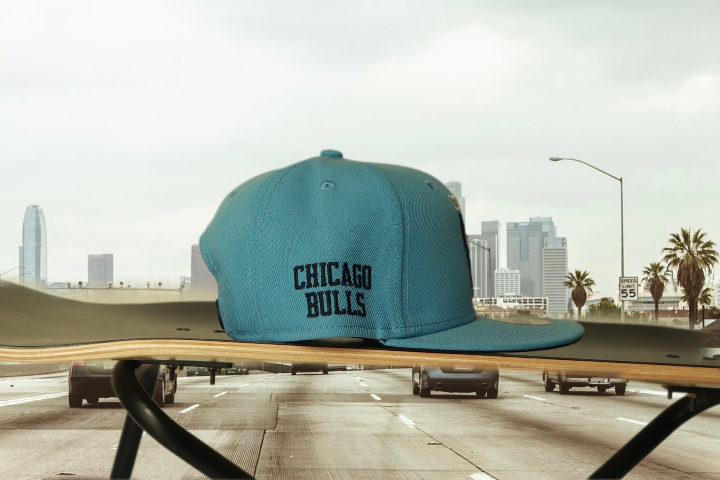YOUTH NEW ERA9FIFTY Chicago Bulls sky blue snapback cap