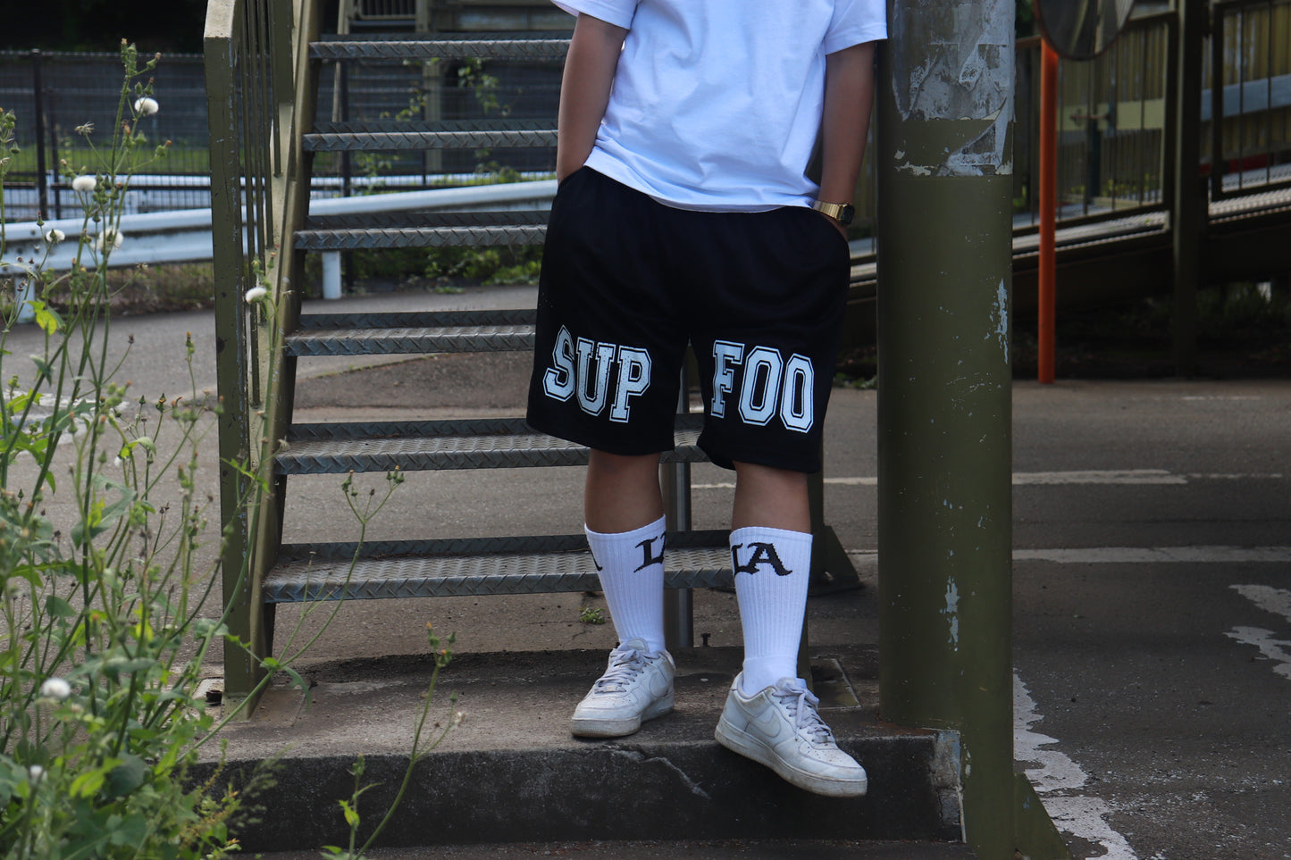 SUPFOO VARSITY MESH SHORTS