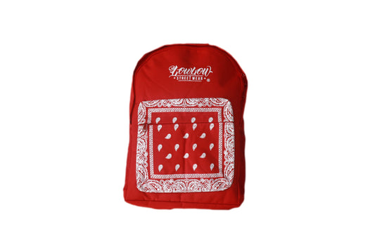 LOWLOW STREETWEAR RED BANDANA BACKPACK
