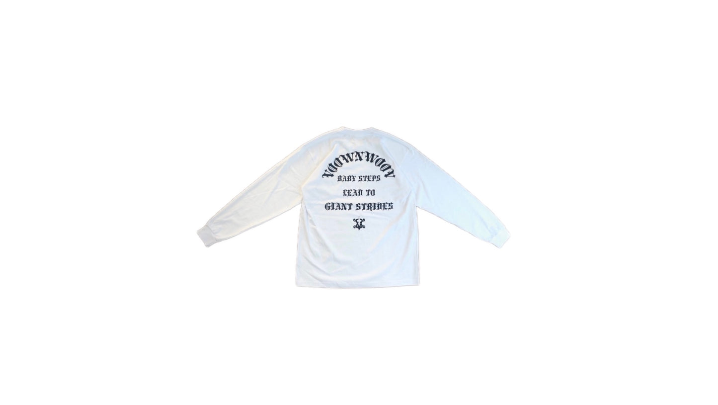 VOOWN Embroidery Vross Heavy Long Sleeve Tee WH