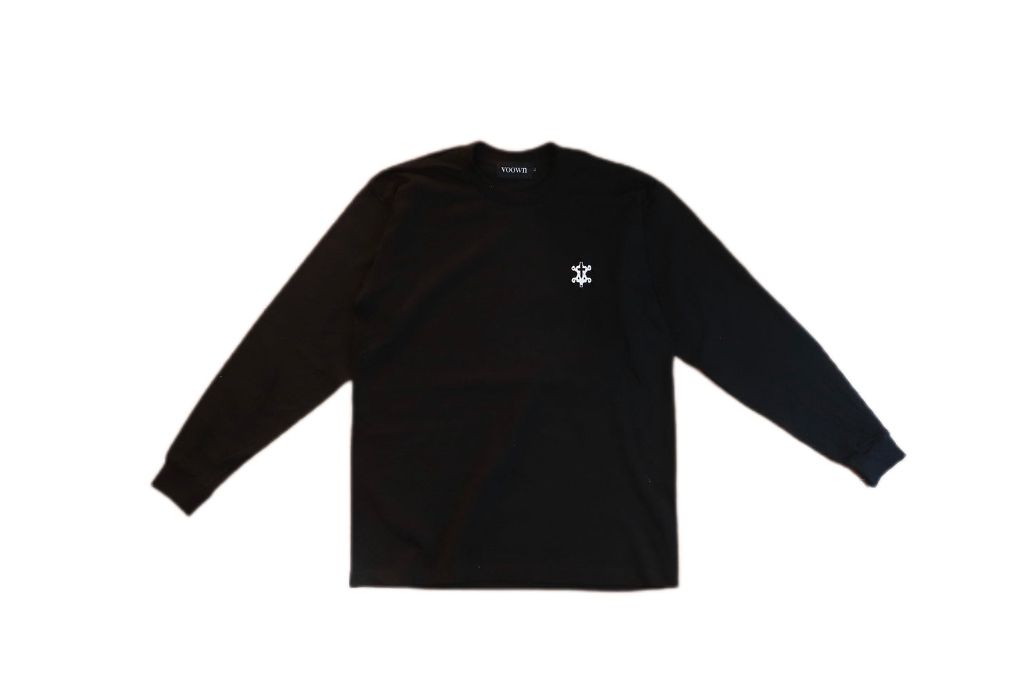 VOOWN Embroidery Vross Heavy Long Sleeve Tee BK