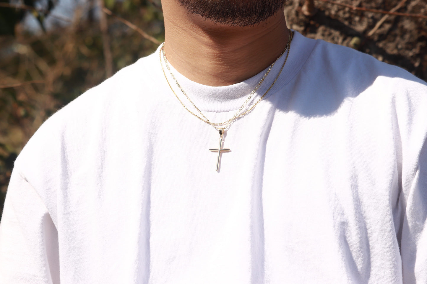Cross Ice Gold Necklace