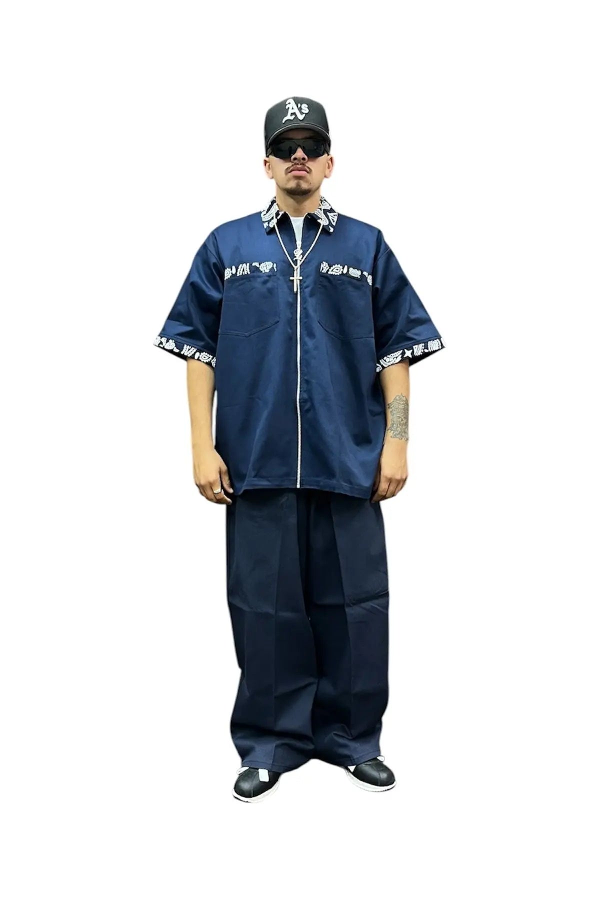 LOWLOW STREETWEAR ROLLING NAVY BLUE BANDANA