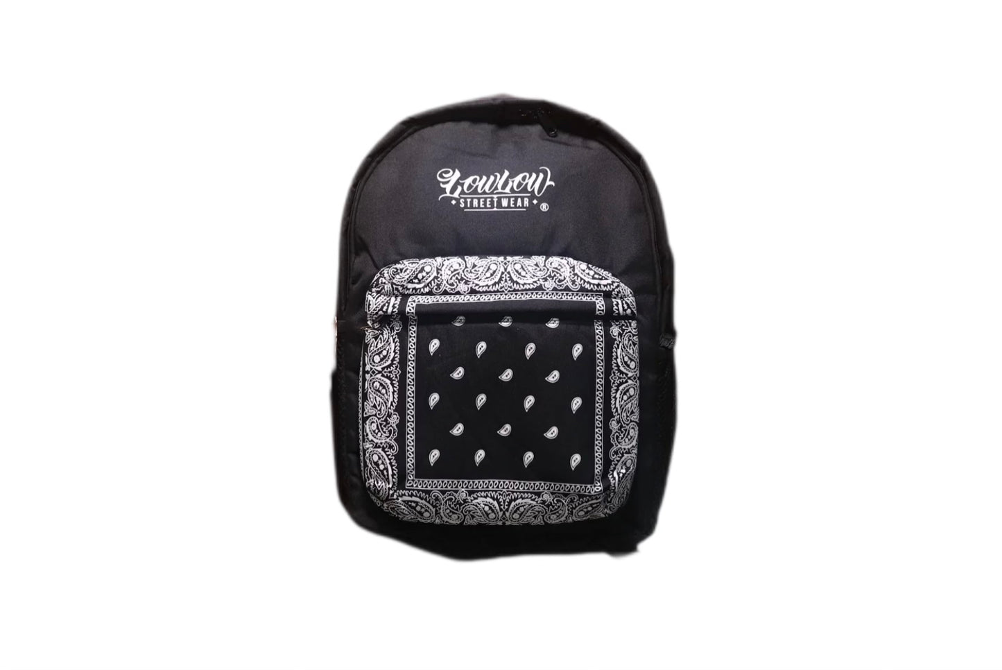 LOWLOW STREETWEAR  BLACK BANDANA BACKPACK