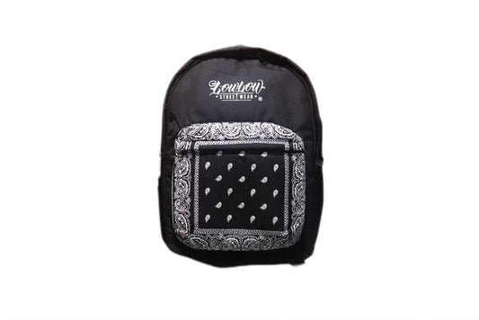 LOWLOW STREETWEAR  BLACK BANDANA BACKPACK