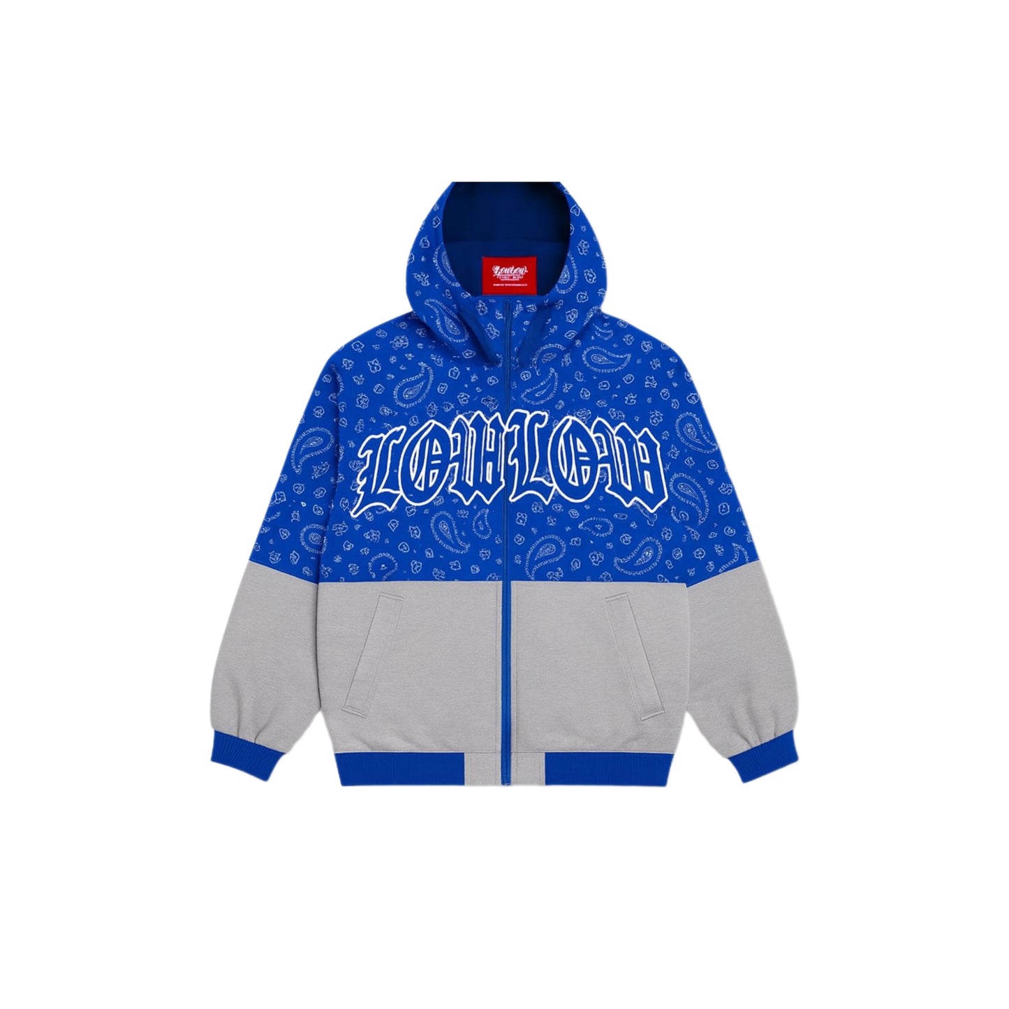 【限定生産】LOWLOW STREETWEAR LOWLOW Paisley Split Zip Jacket Royal Blue