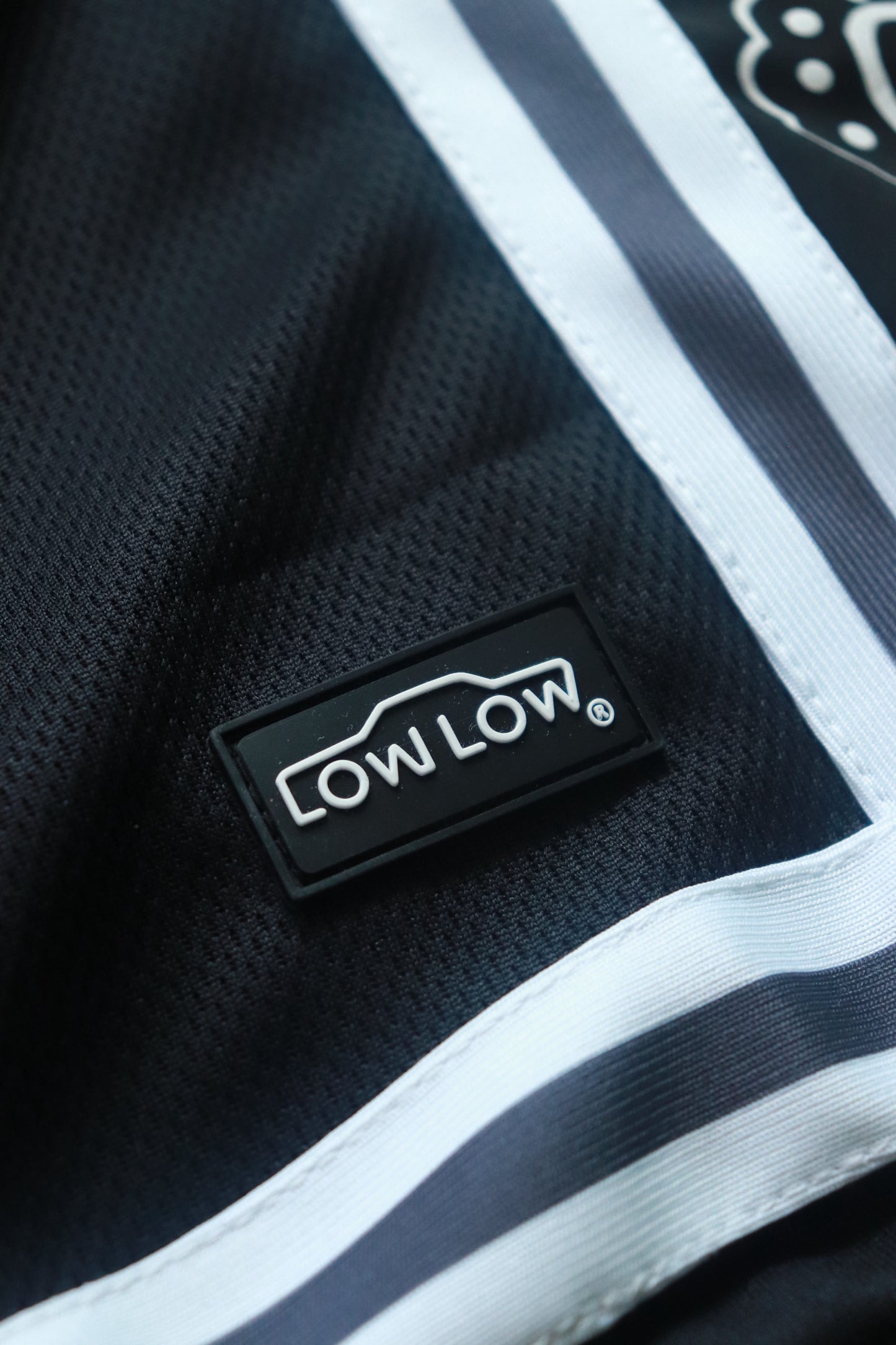 LOWLOW STREETWEAR LOWLOW Black Paisley Court Shorts  BK
