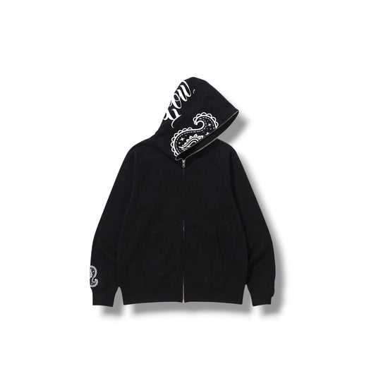 【限定生産】LOWLOW STREETWEAR BLACK BRAND ICON FULL ZIPPER