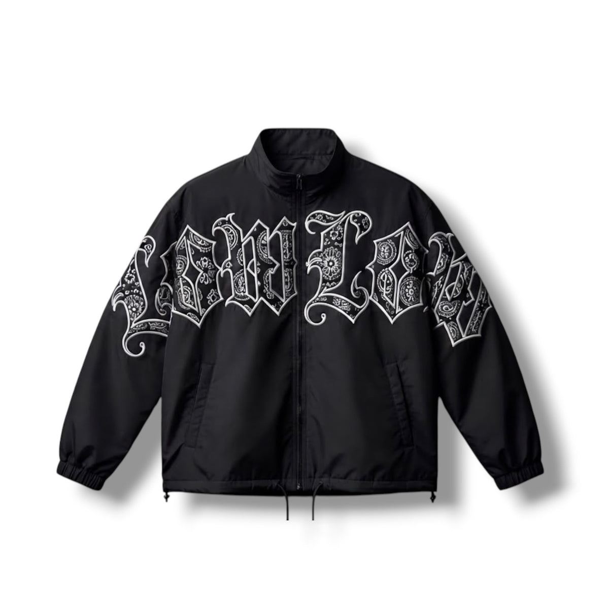 LOWLOW STREETWEAR Old English Track Jacket Blackout
