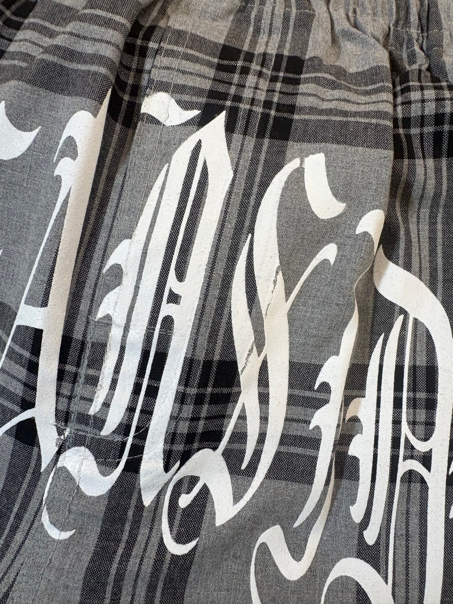 MadStrange Flannel Shorts  (Grey)