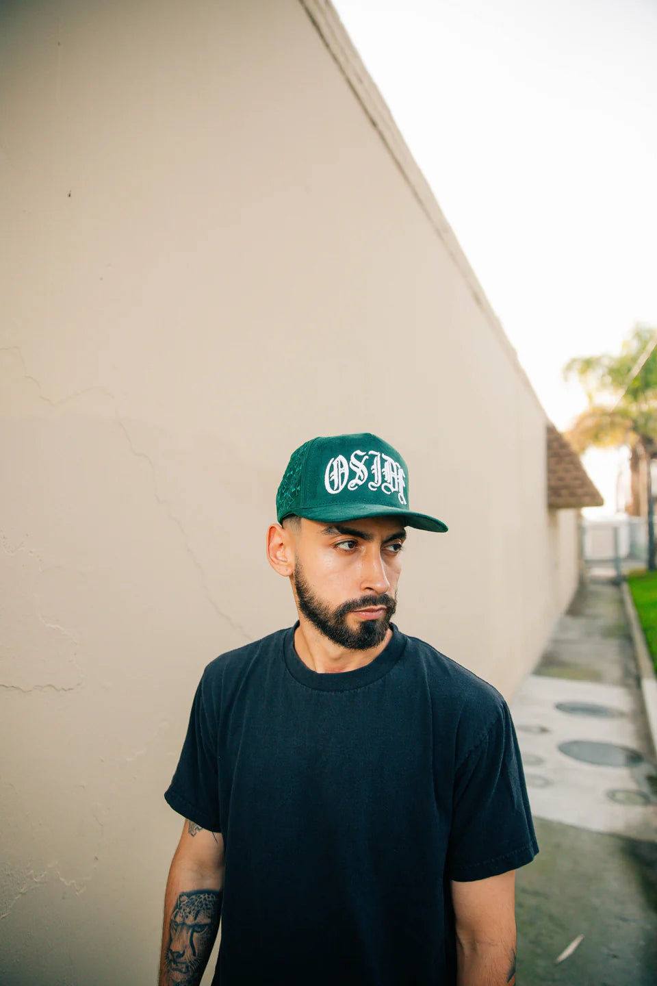MadStrange OE OSIDE Suede Snapback (Forest Green)
