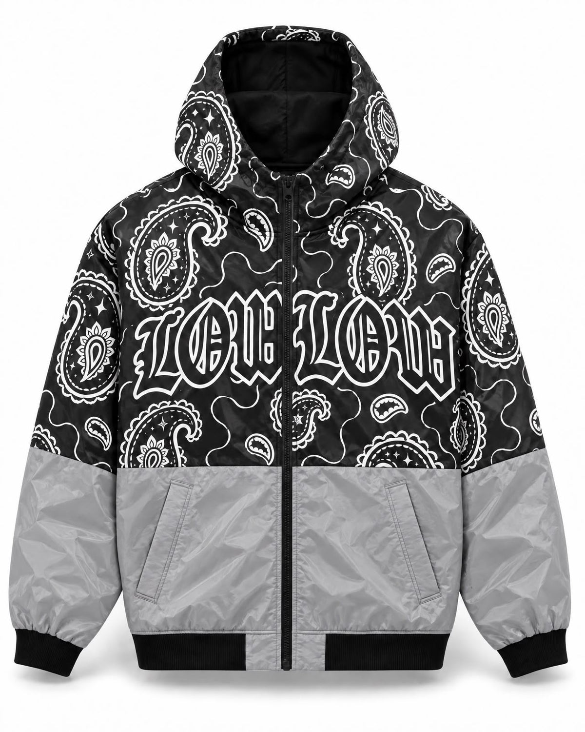 LOWLOW STREETWEAR Rag Block Zip Hoodie Blackout
