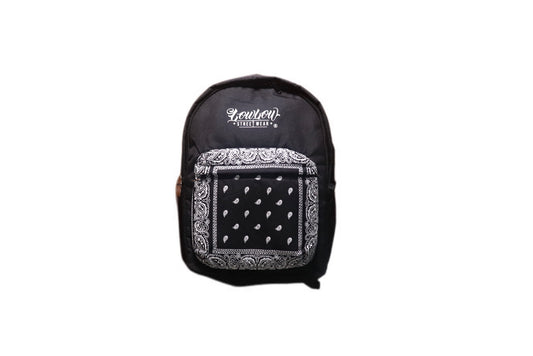 LOWLOW STREETWEAR  BLACK BANDANA BACKPACK