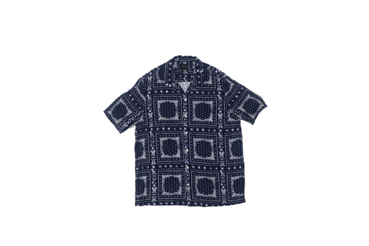 PACSUN Blue Paisley Camp Shirt