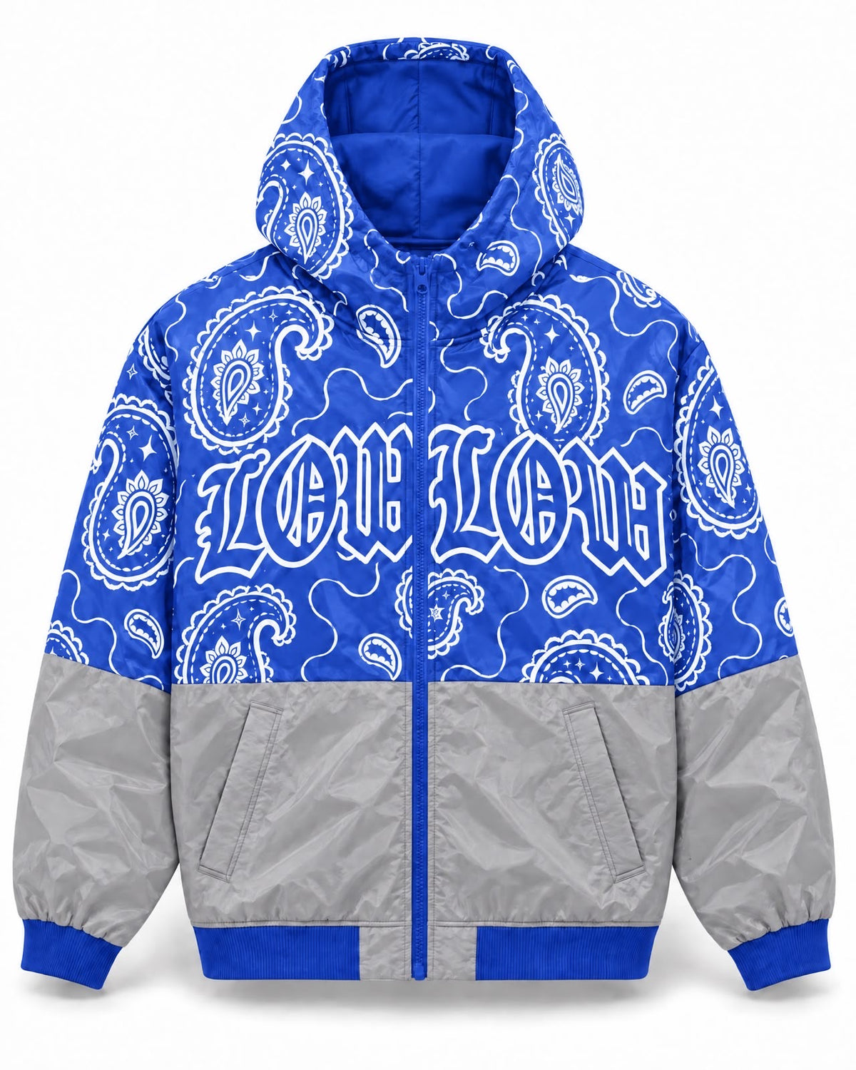 LOWLOW STREETWEAR Rag Block Zip Hoodie Royal