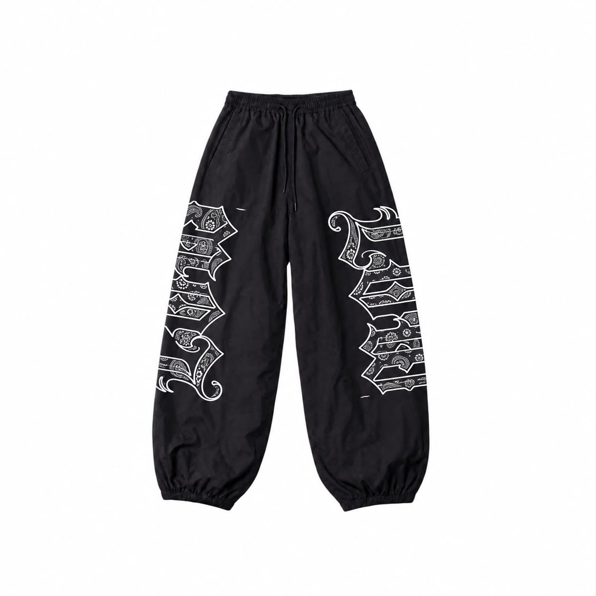 LOWLOW STREETWEAR Old English Track Pants Blackout