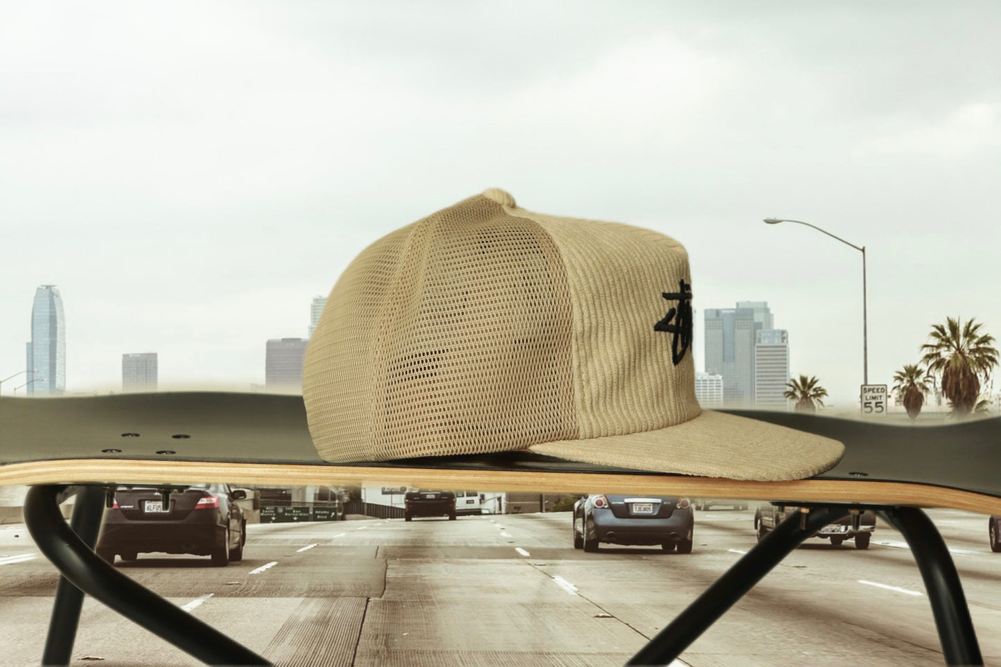 STUSSY corduroy mesh cap