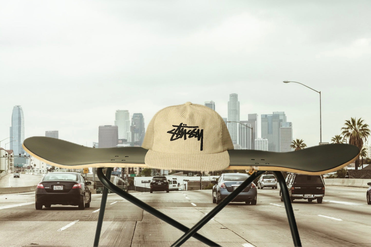 STUSSY corduroy mesh cap