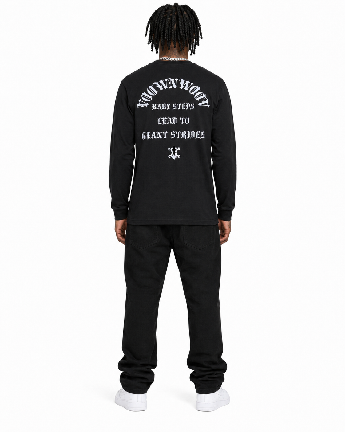 VOOWN Embroidery Vross Heavy Long Sleeve Tee BK