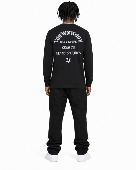 VOOWN Embroidery Vross Heavy Long Sleeve Tee BK