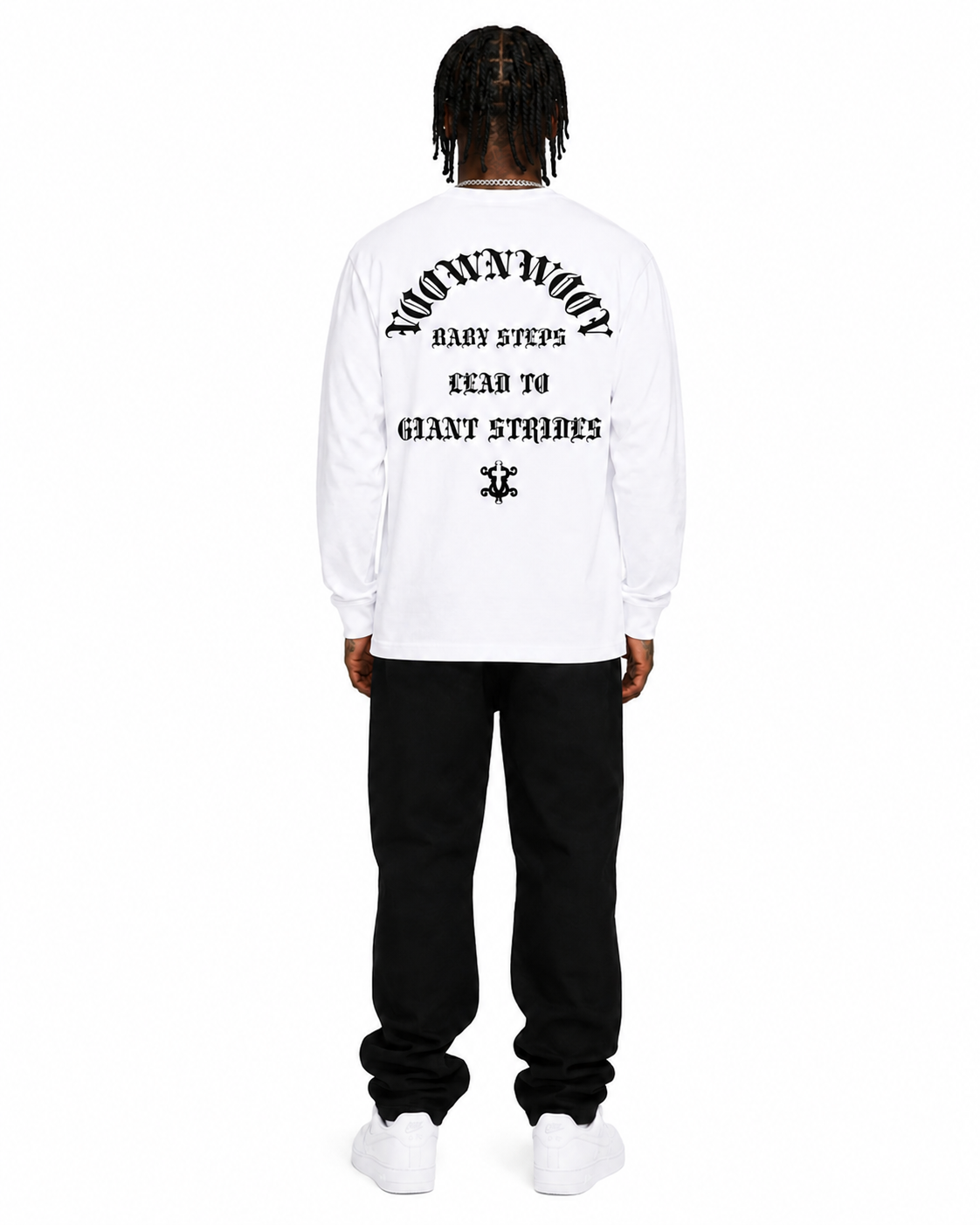 VOOWN Embroidery Vross Heavy Long Sleeve Tee WH