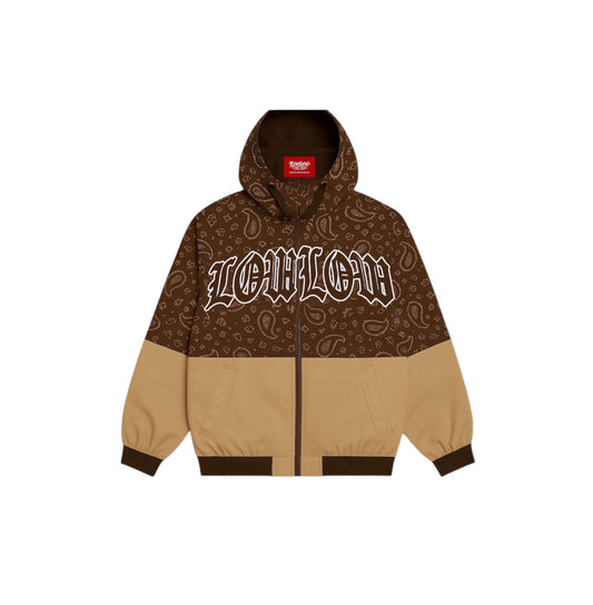 【限定生産】LOWLOW STREETWEAR LOWLOW Paisley Split Zip Jacket Brown