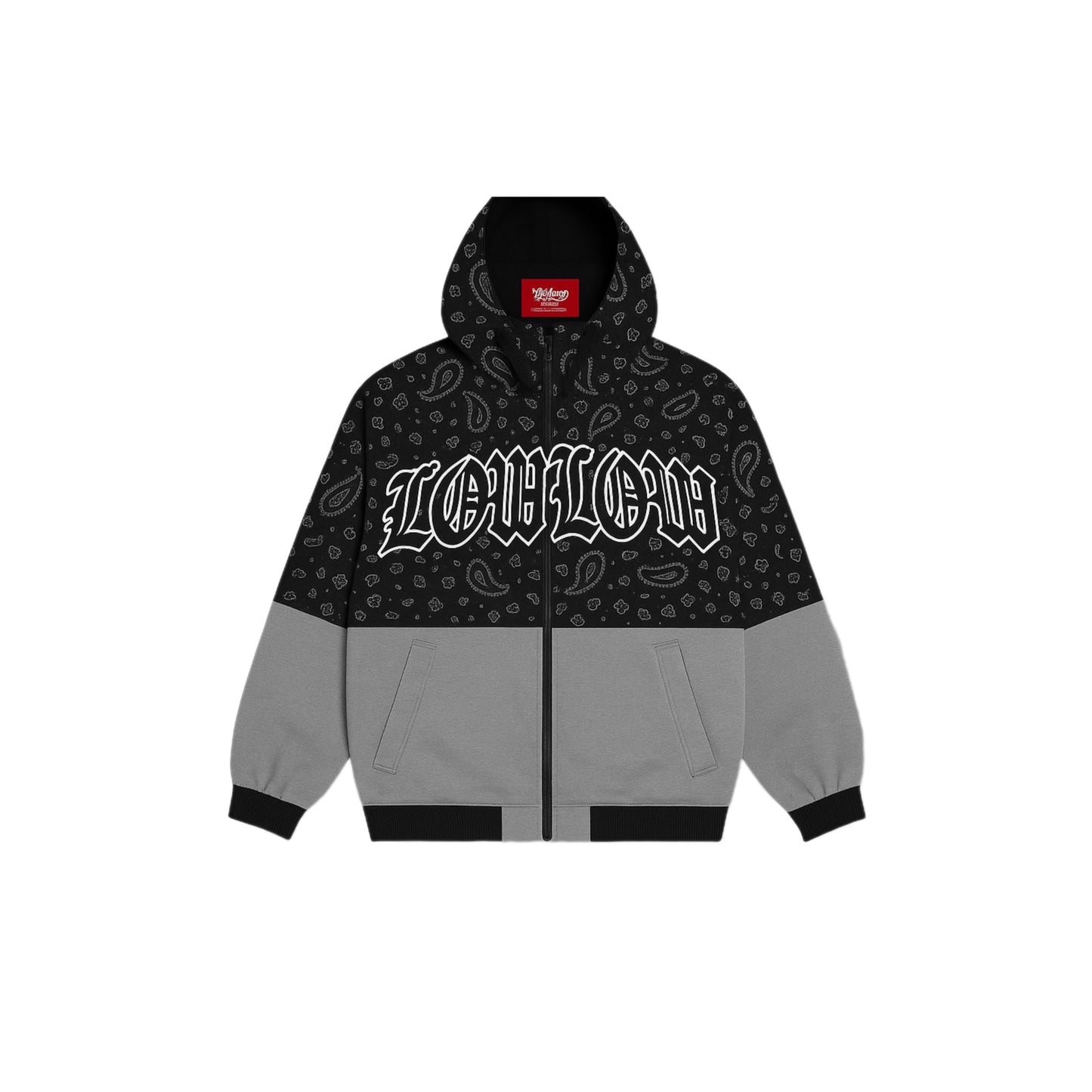 【限定生産】LOWLOW STREETWEAR LOWLOW Paisley Split Zip Jacket Black