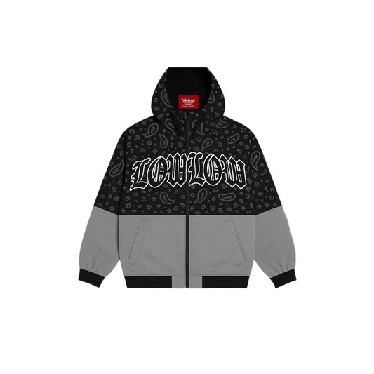 【限定生産】LOWLOW STREETWEAR LOWLOW Paisley Split Zip Jacket Black