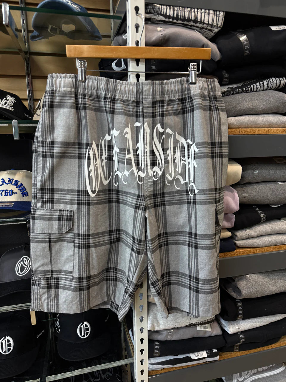 MadStrange Flannel Shorts  (Grey)