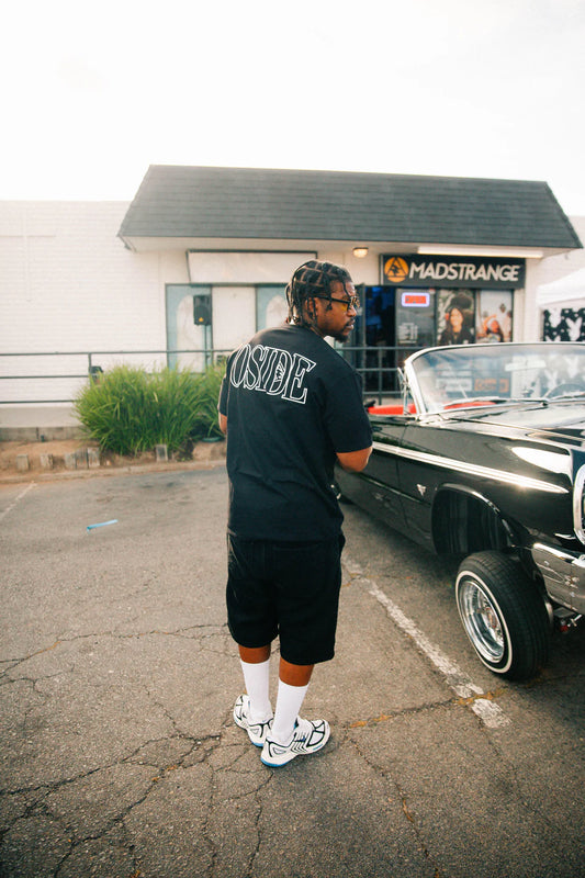 MadStrange Logo OSIDE shirt (BLACK)